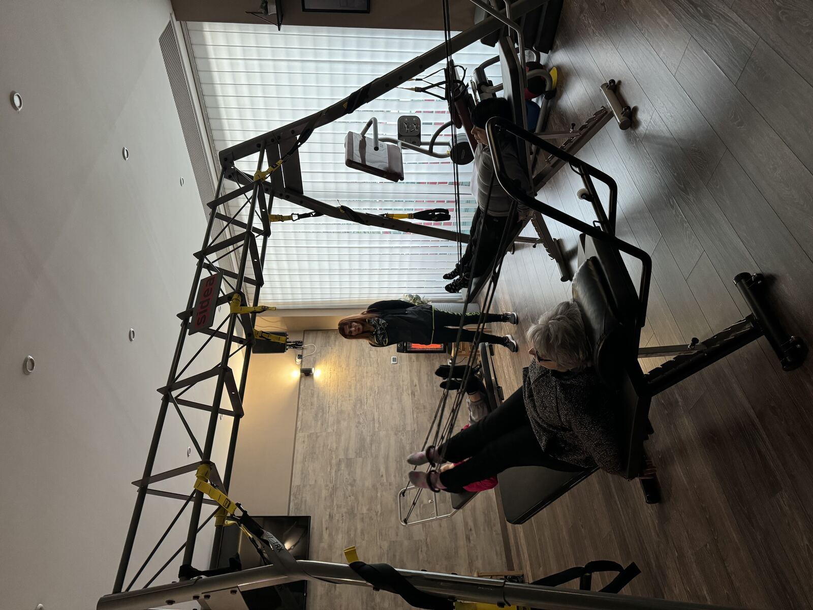 Trainer con attrezzo WBS e fitball